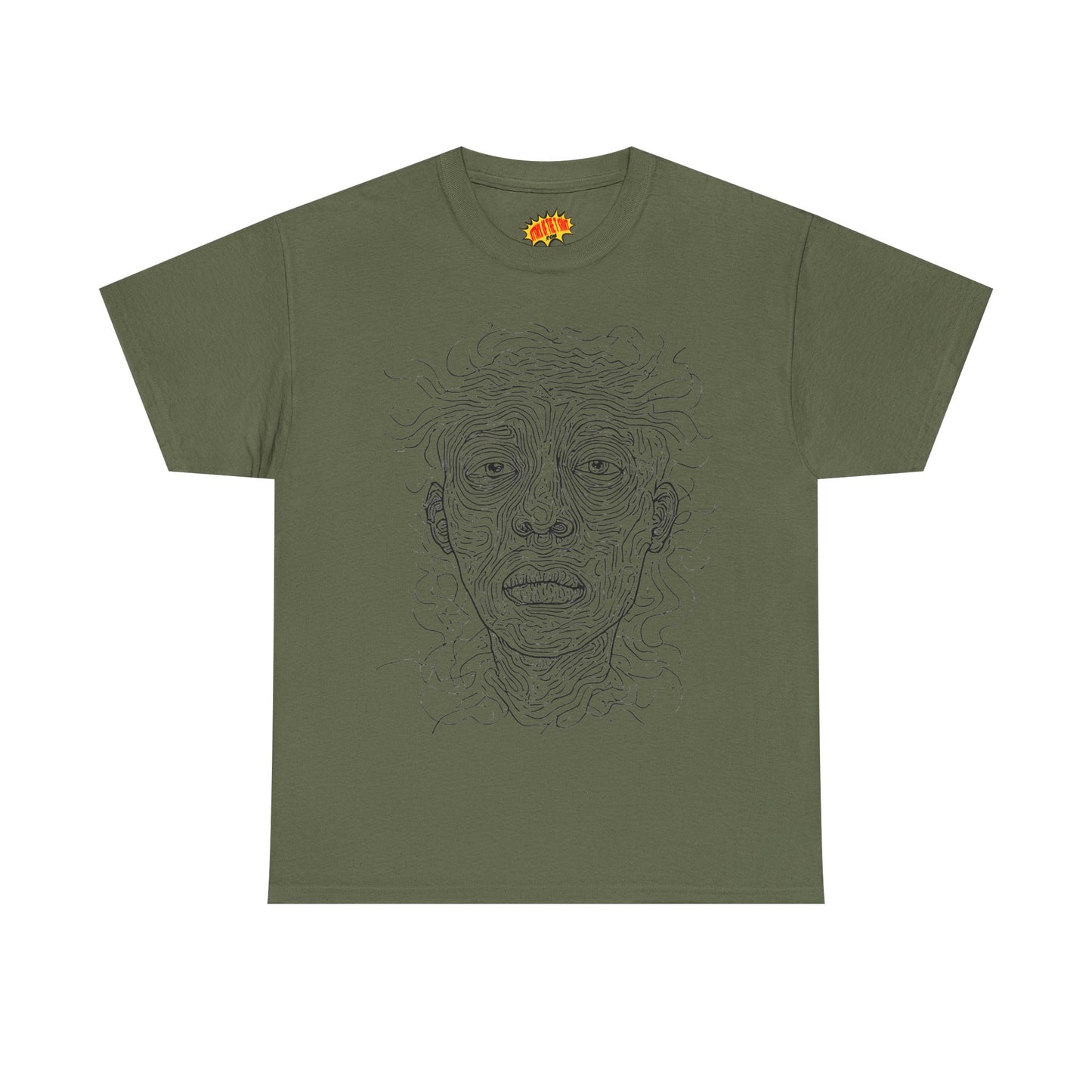 Graphic Line Art Portrait Tee Shirt *Multiple Colors*