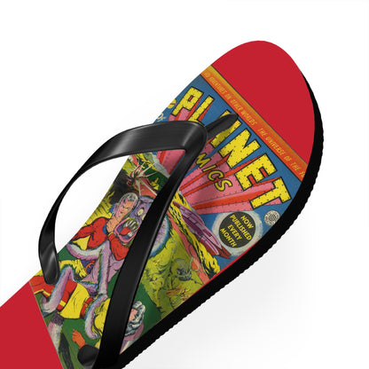 Planet Comics #2 Flip Flops Red *Multiple Sizes Available*
