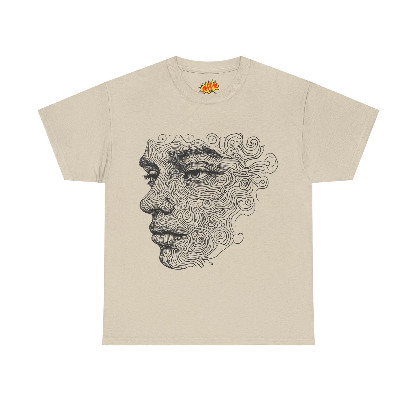Human Face Silhouette Line Drawing Graphic Art Tee Shirt *Multiple Colors*