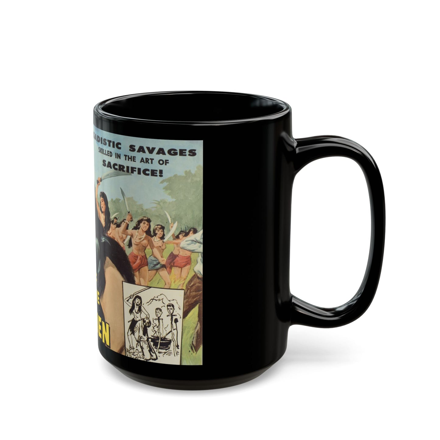 Attack of the Jungle Women Vintage Movie Poster Coffee Mug