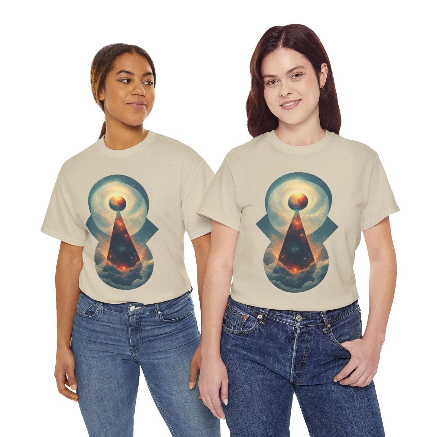 Geometric Galaxy Graphic Space Art Tee Shirt *Multiple Colors*