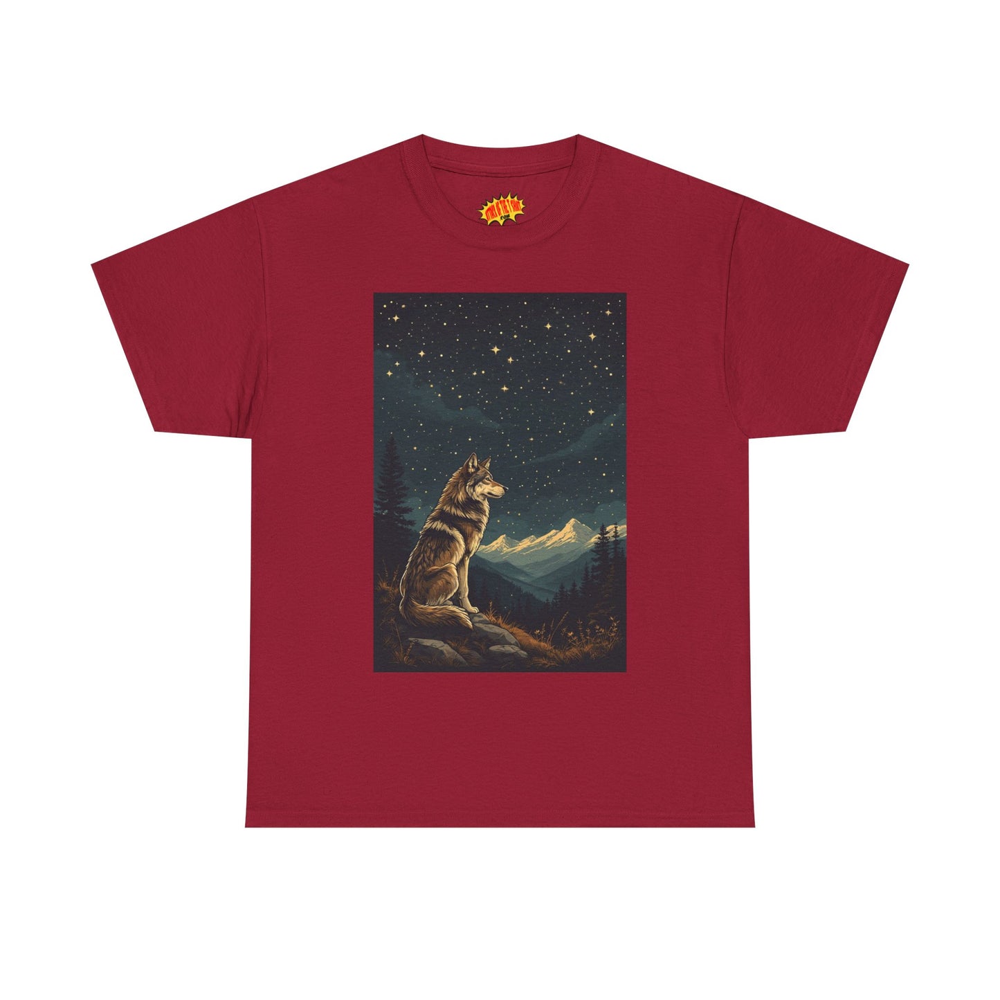 Mountain Wolf with Starry Night T-Shirt *Multiple Colors*
