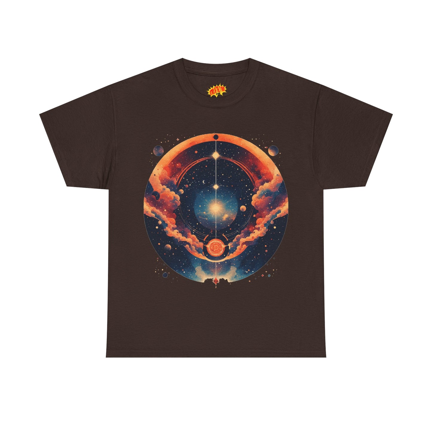 Round Galaxy Graphic Tee Shirt *Multiple Colors*
