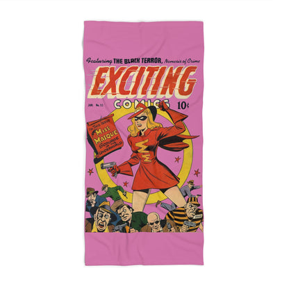Miss Masque Beach Towel Pink