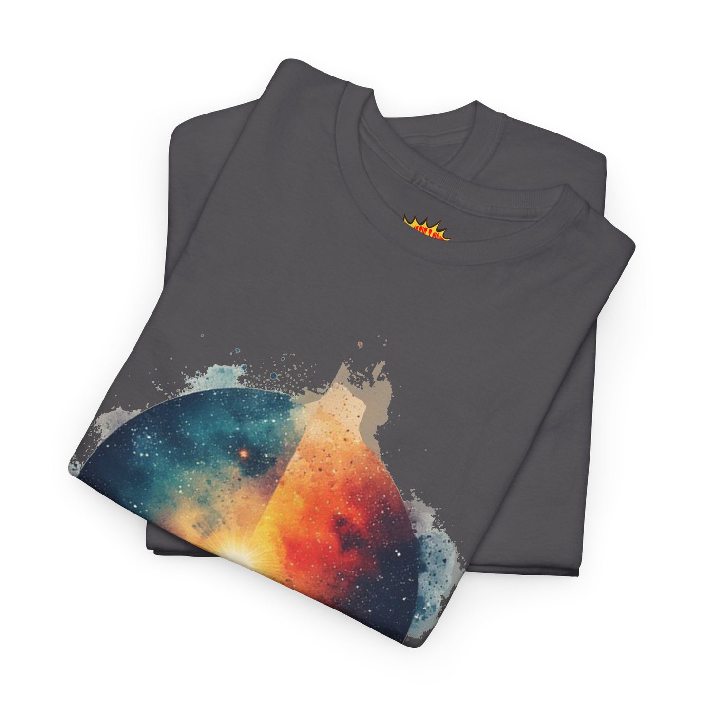 Round Galaxy w/Nebula Graphic Art Tee Shirt *Multiple Colors*