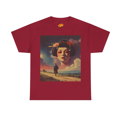 Travelling Samurai w/Sky Geisha Woman T-Shirt