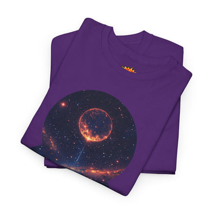 Cosmic Meditation w/Planet Space Graphic Art Tee Shirt
