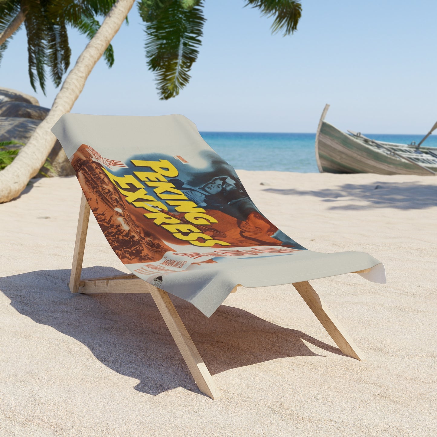 Peking Express Vintage Movie Poster Beach Towel | Retro Film Art Towel