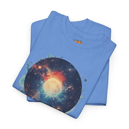 Abstract Galaxy Nebula Art w/Face Graphic Tee Shirt