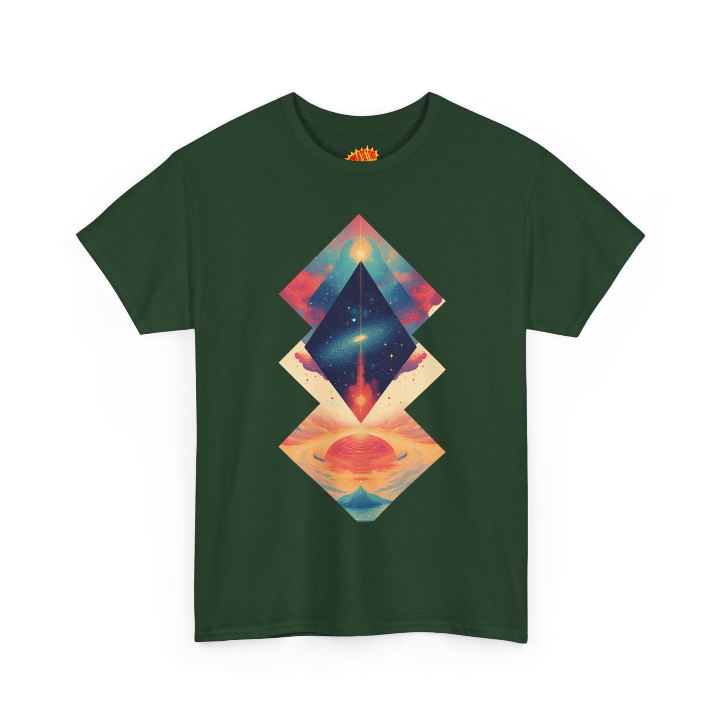 Geometric Shape Galaxy Graphic Space Art Tee Shirt *Multiple Colors*