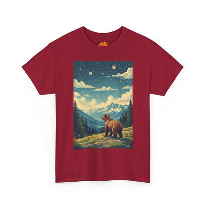 Mountain Bear Double Moon Scene T-Shirt