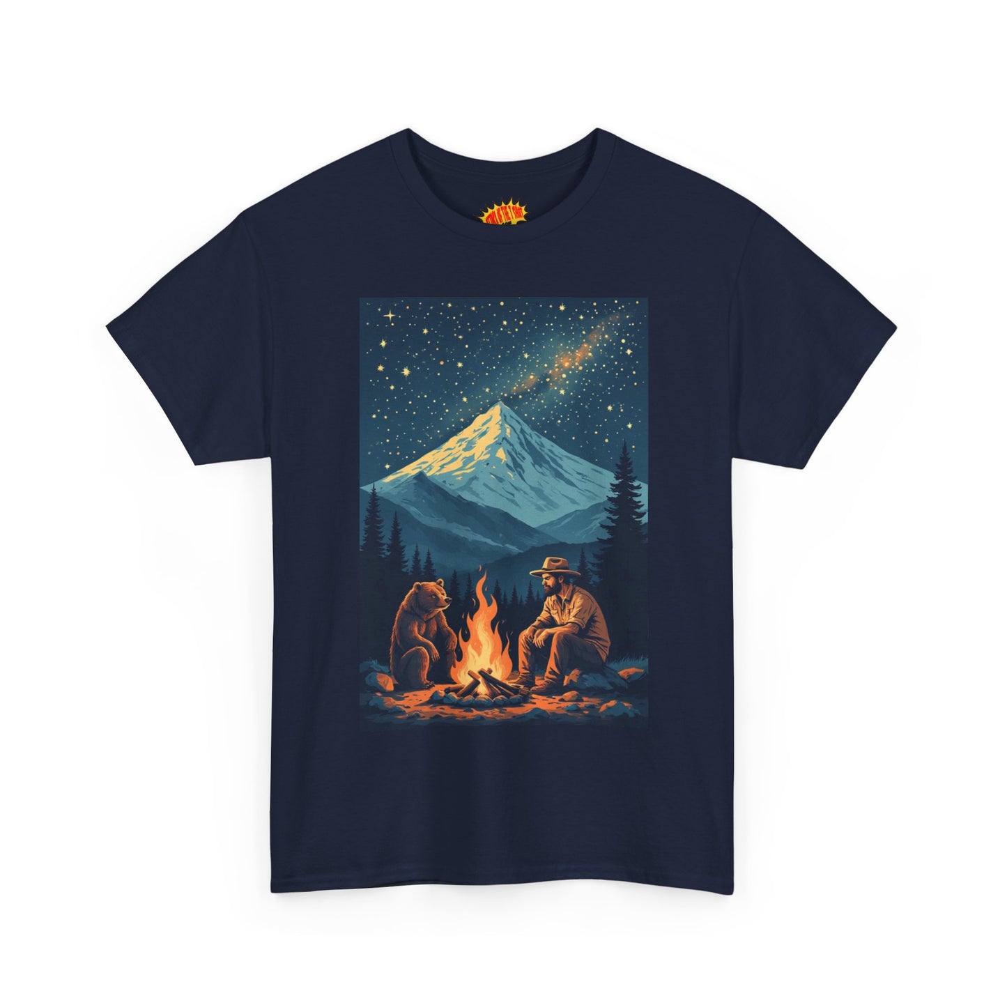 Mountain Man w/Bear Campfire T-Shirt *Multiple Colors*