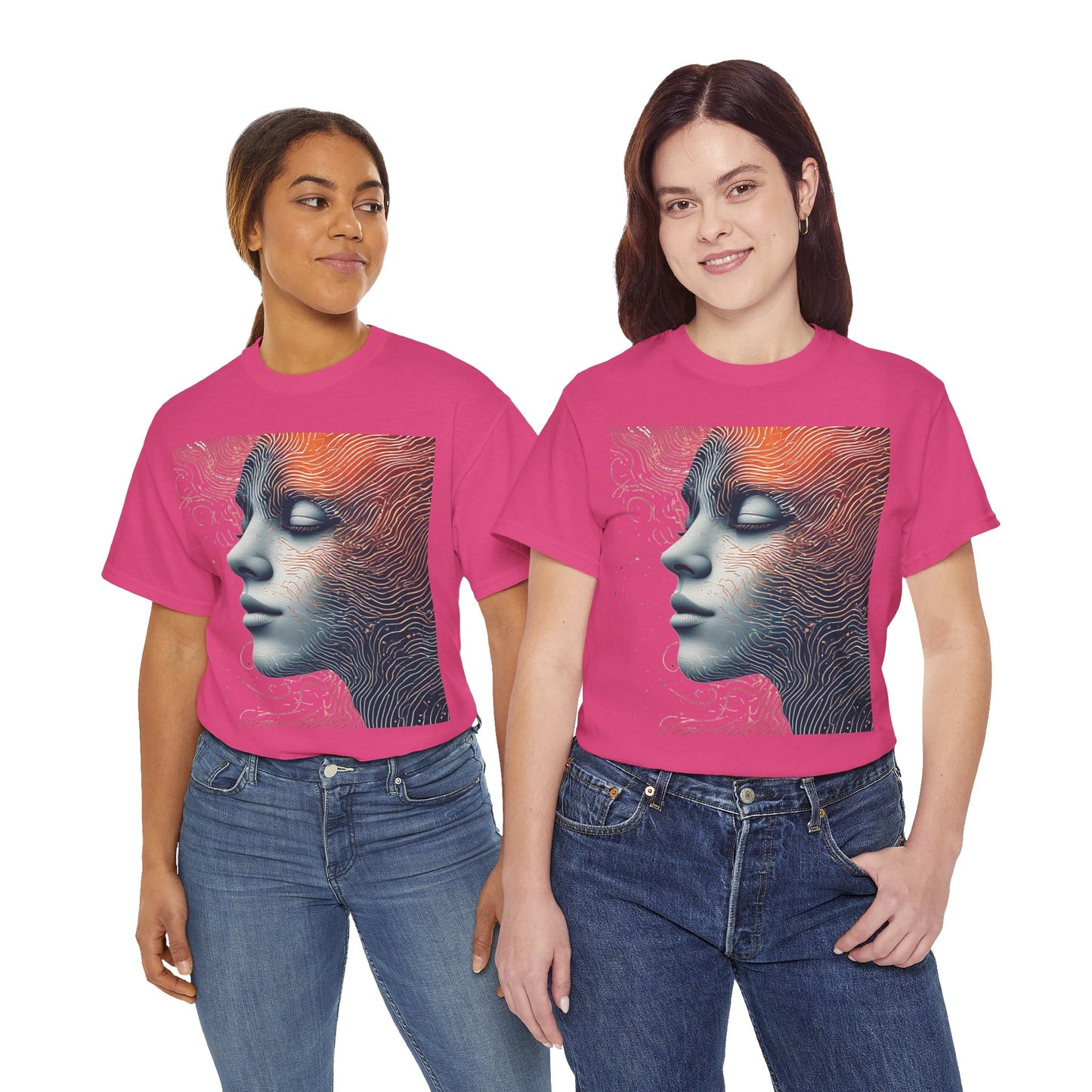 Graphic Art Face Tee Shirt *Multiple Colors*