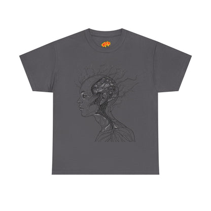 Anatomy Line Drawing Face Graphic Art Tee Shirt