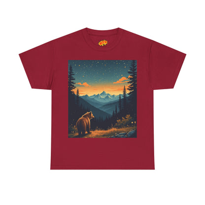 Mountain Bear Sunrise Scene T-Shirt
