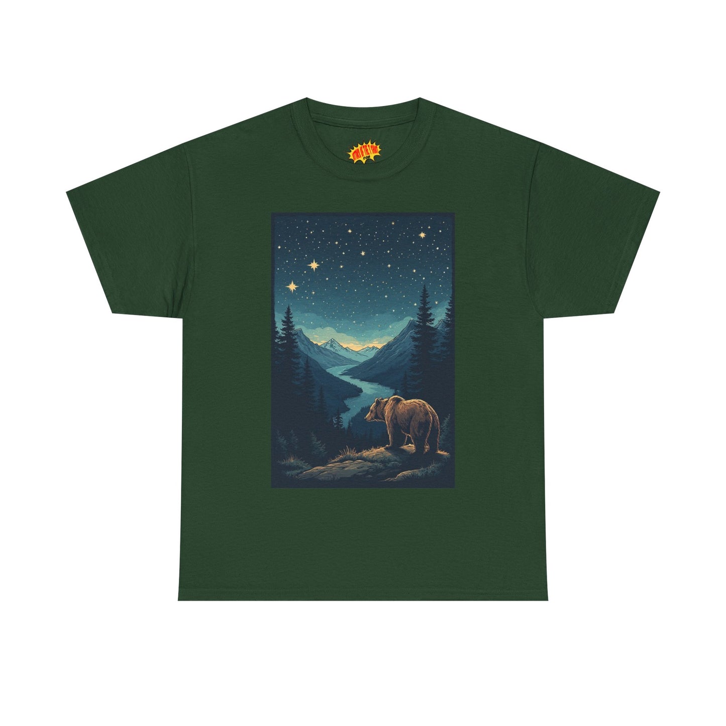 Grizzly Bear Night Scene T-Shirt *Multiple Colors*