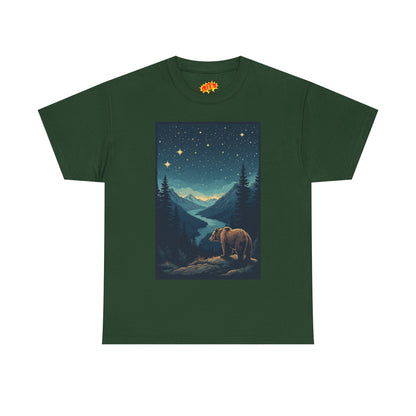 Grizzly Bear Night Scene T-Shirt