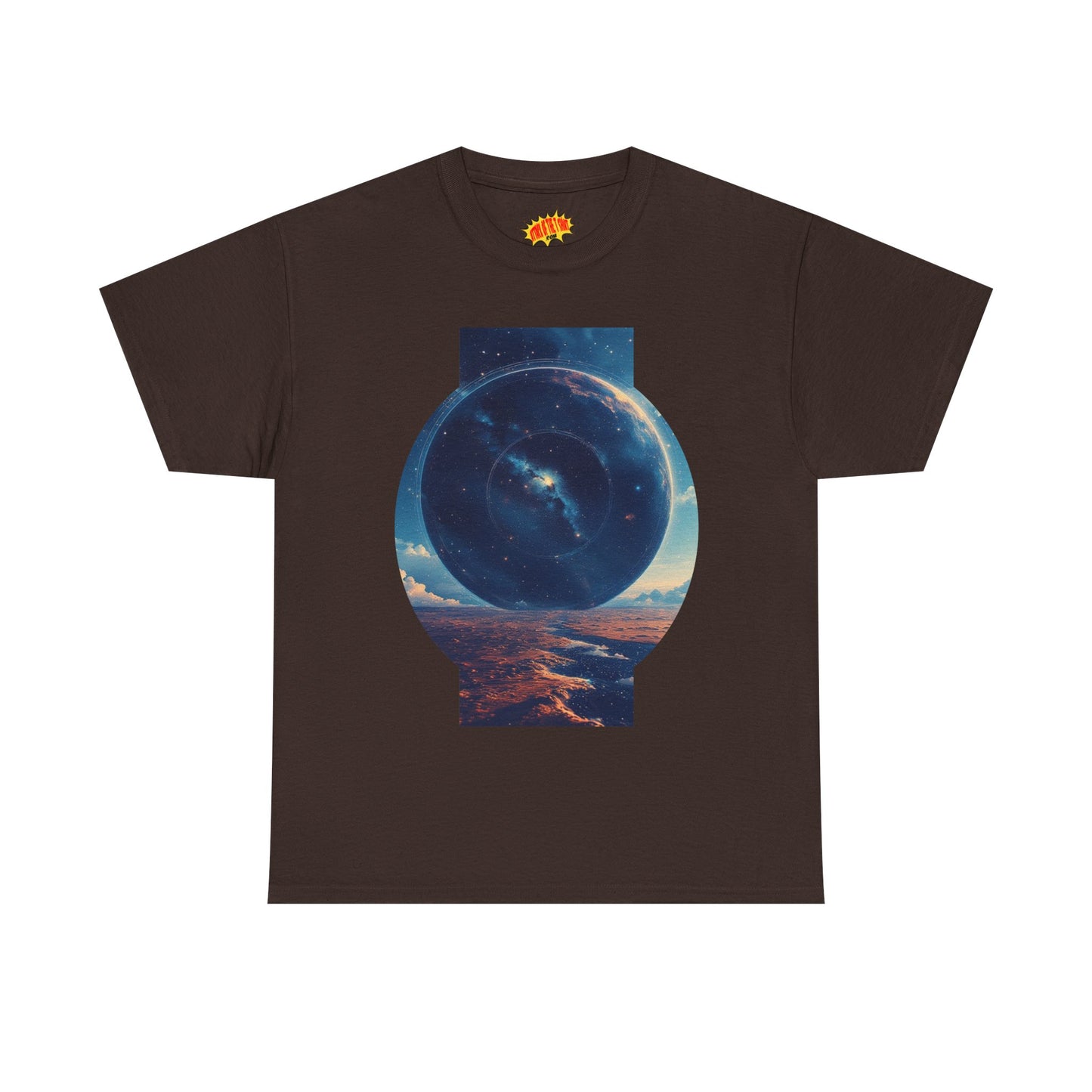 Round Galaxy Space Graphic Art Tee Shirt *Multiple Colors*