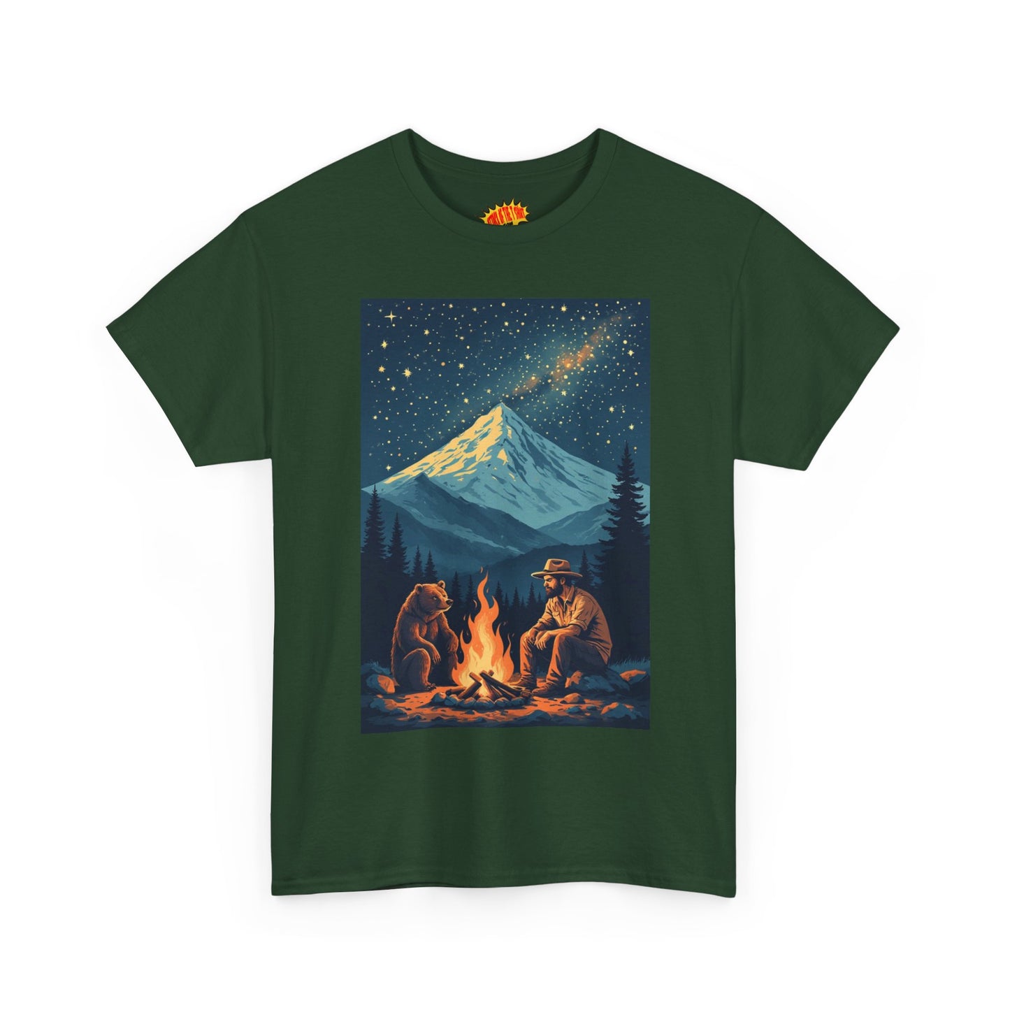 Mountain Man w/Bear Campfire T-Shirt *Multiple Colors*