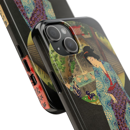 Oji Waterfall by Toyohara Chikanobu, 1890 iPhone Case *Many Sizes Available*