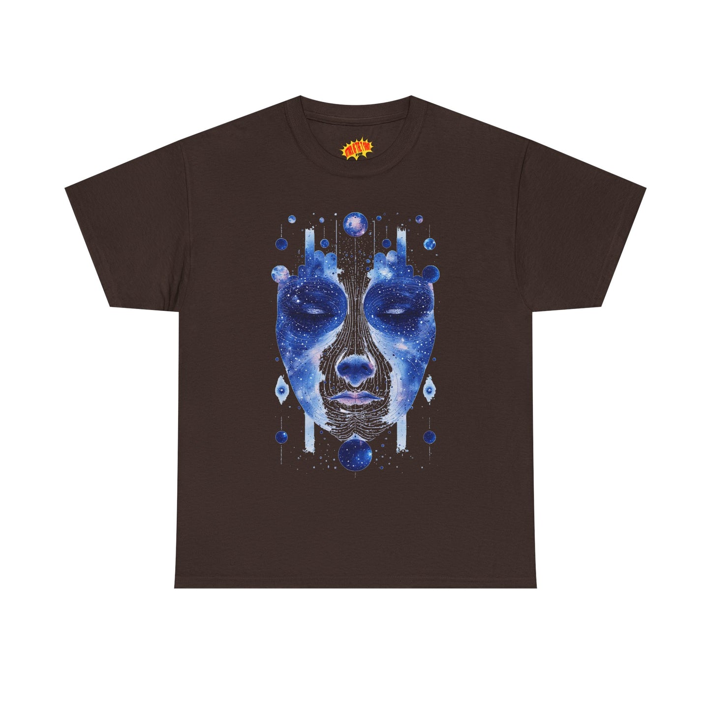 Cosmic Face Galaxy Graphic Space Art Tee Shirt *Multiple Colors*