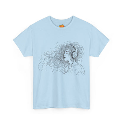 Line Drawing Portrait Graphic Musical Art Tee Shirt