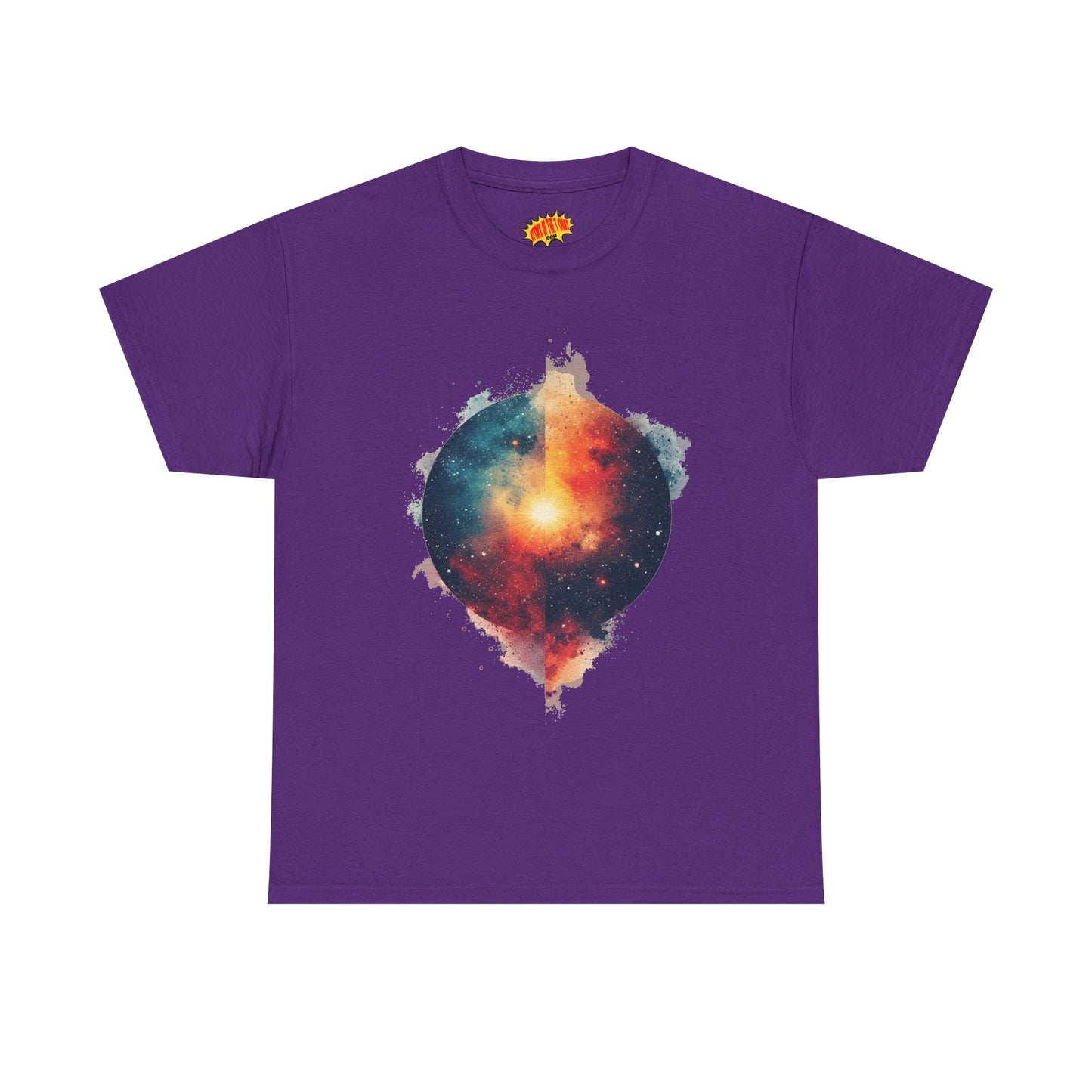 Round Galaxy w/Nebula Graphic Art Tee Shirt *Multiple Colors*