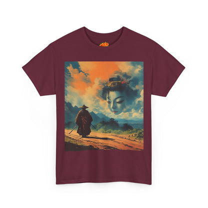Travelling Samurai w/Cloud Geisha Woman T-Shirt