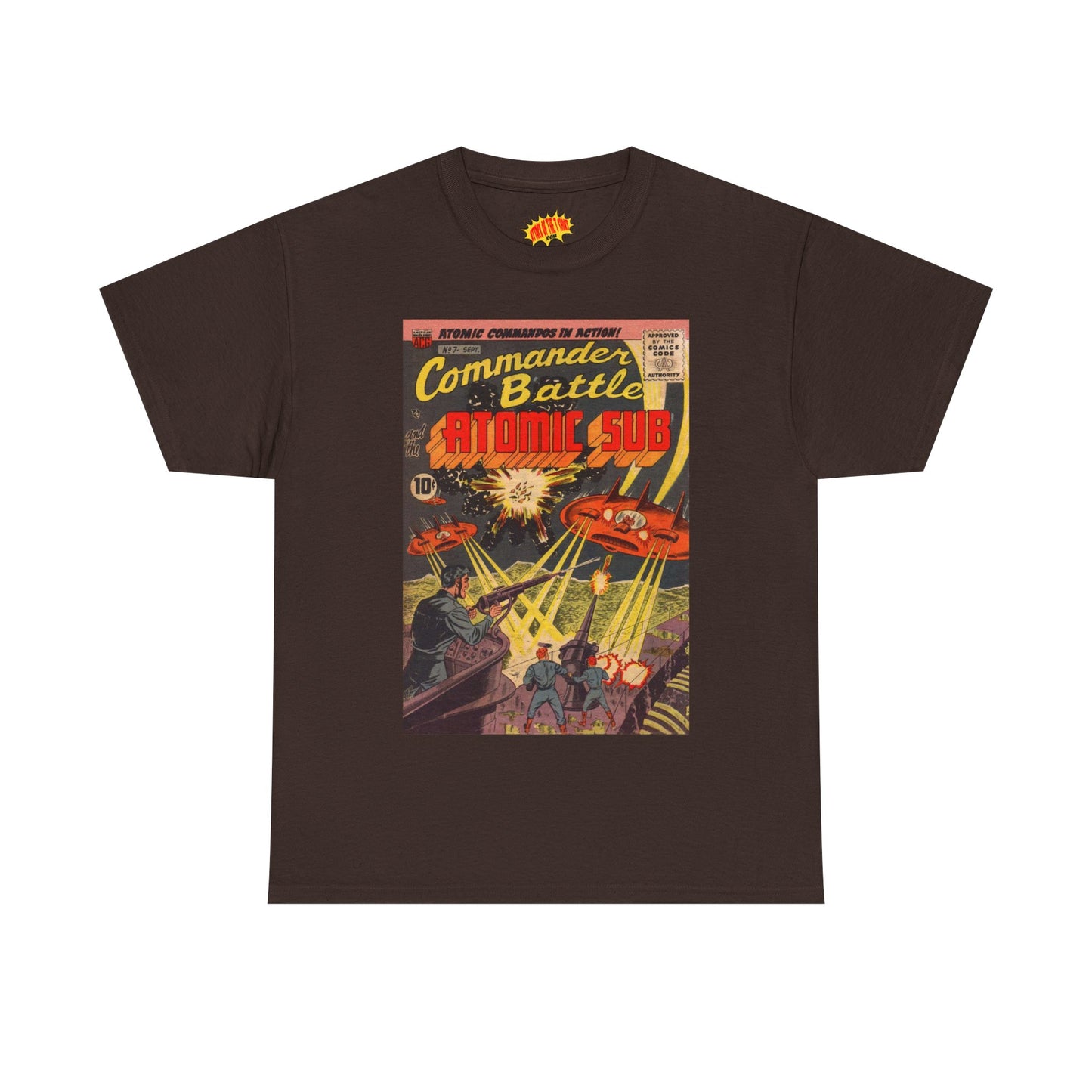Commander Battle Atomic Sub No. 7 Comic Tee Shirt *Multiple Colors*