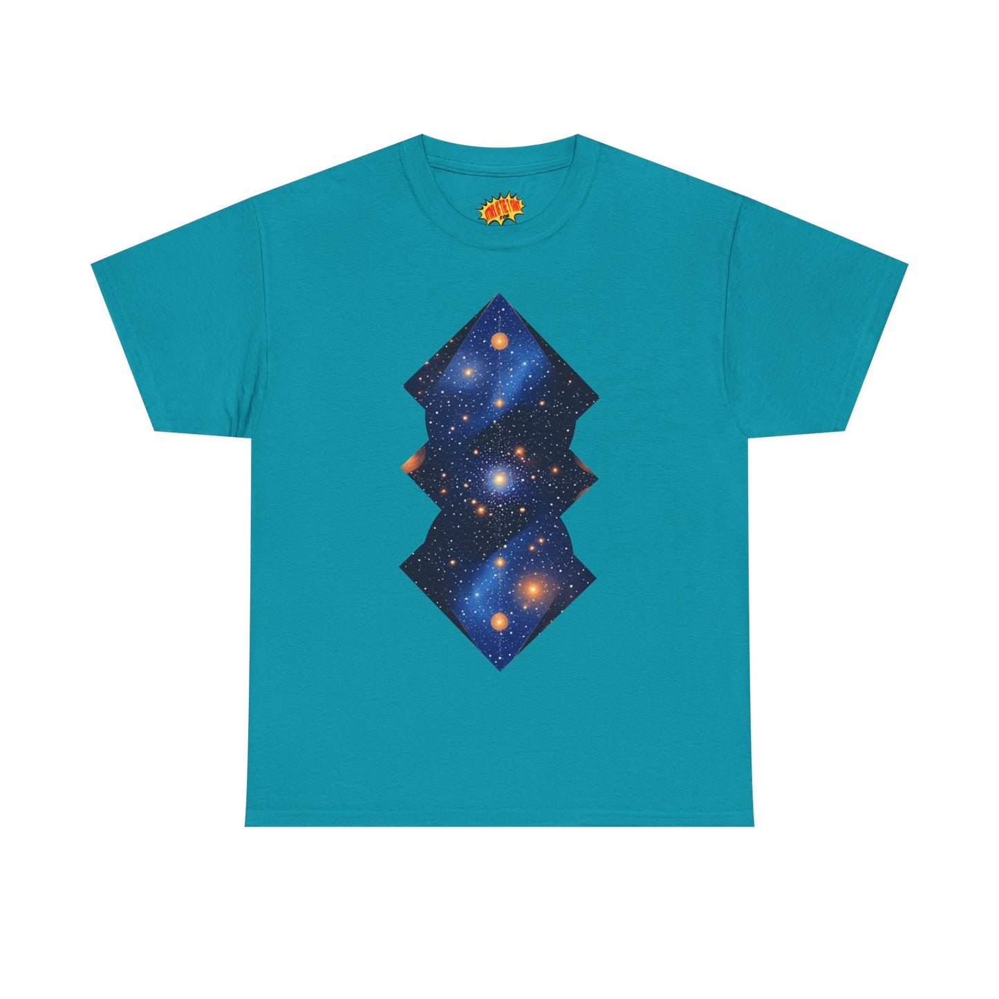 Geometric Shaped Galaxy Graphic Space Art Tee Shirt *Multiple Colors*