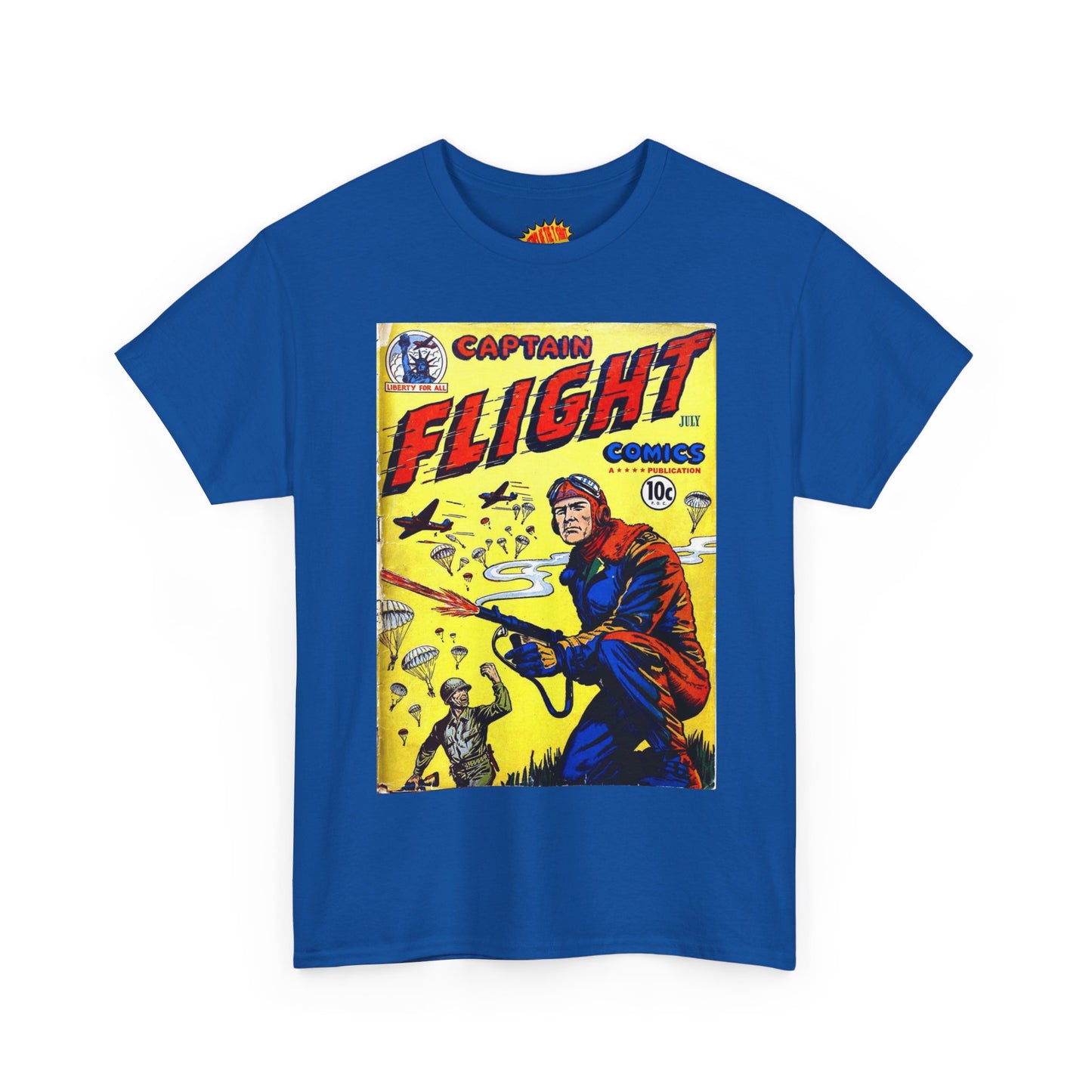 Captain Flight July Comic Tee Shirt *Multiple Colors*