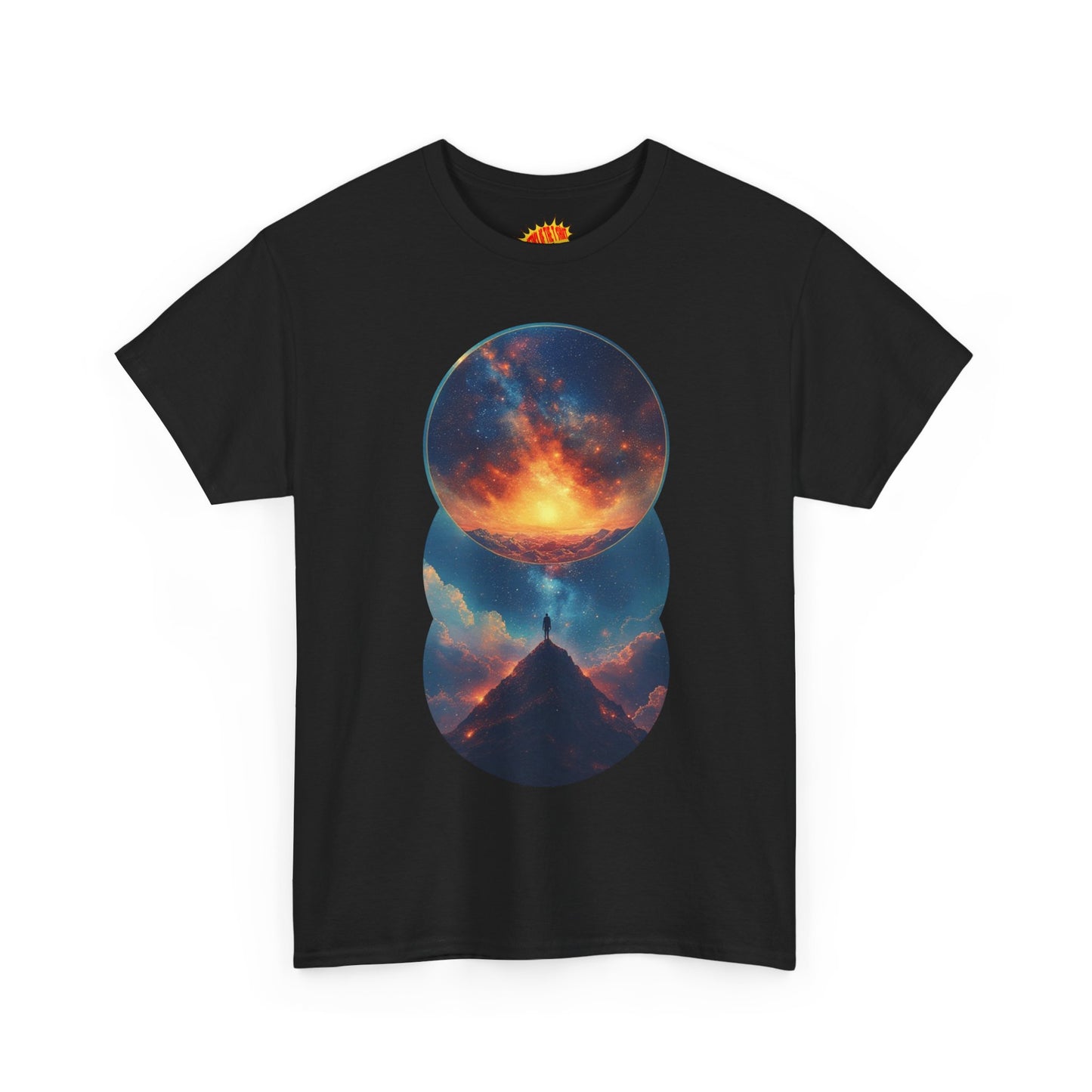 Round Cosmic Galaxy Graphic Art Tee Shirt *Multiple Colors*