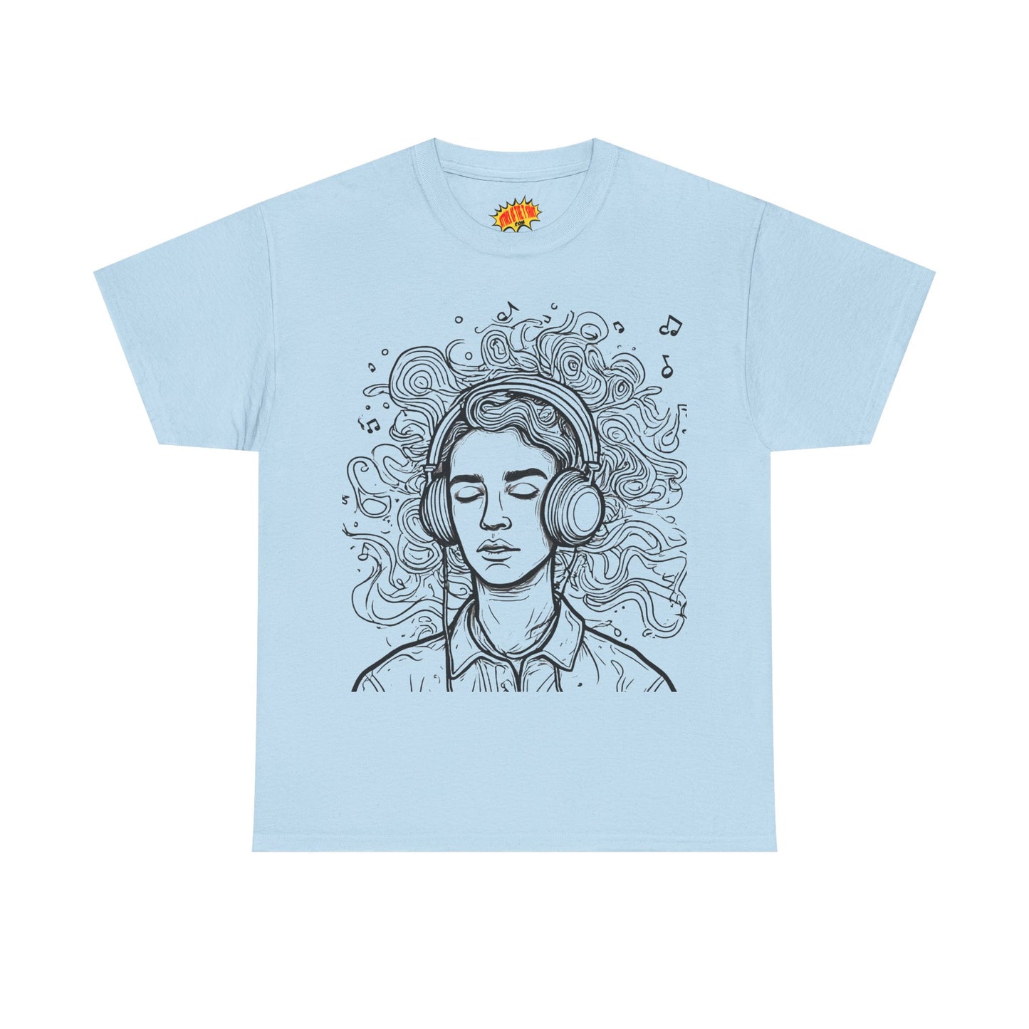 Line Drawing Portrait Graphic Music Art Tee Shirt *Multiple Colors*
