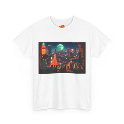 Anime Cityscape Scene w/Cats T-Shirt