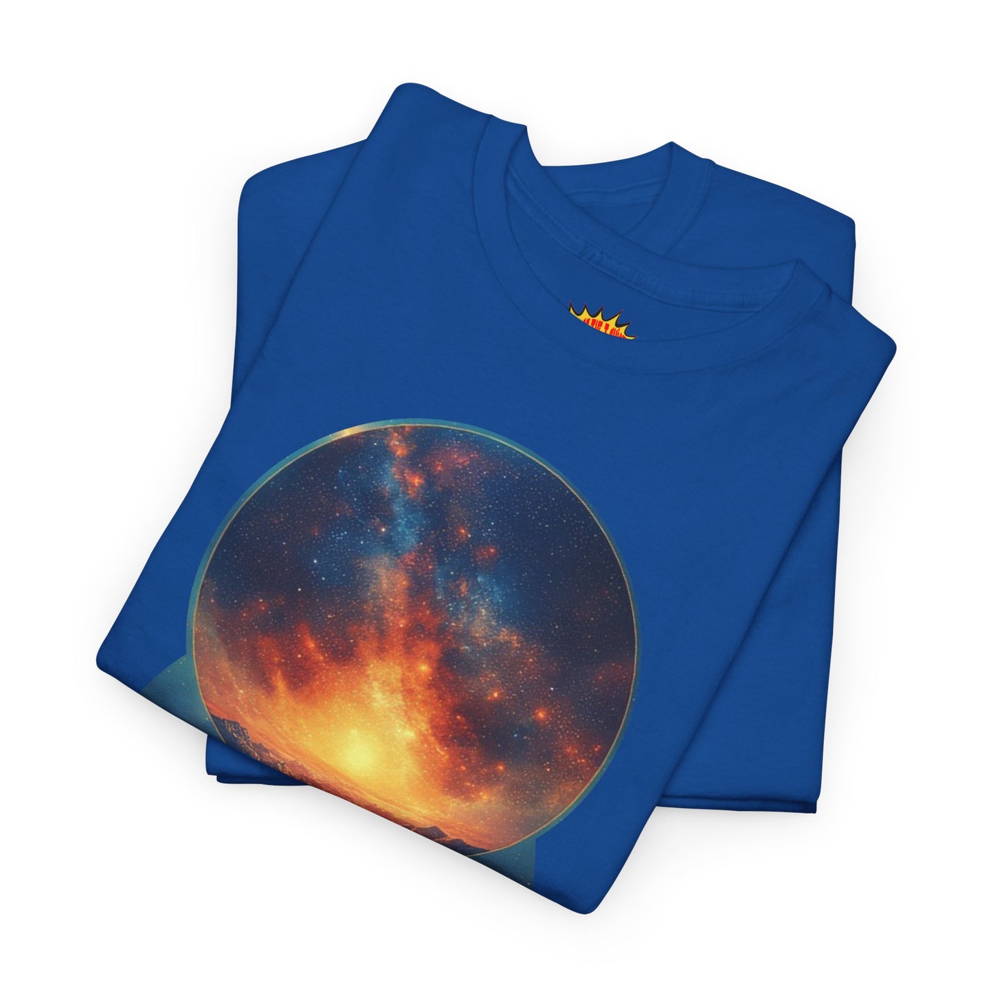 Round Cosmic Galaxy Graphic Art Tee Shirt *Multiple Colors*