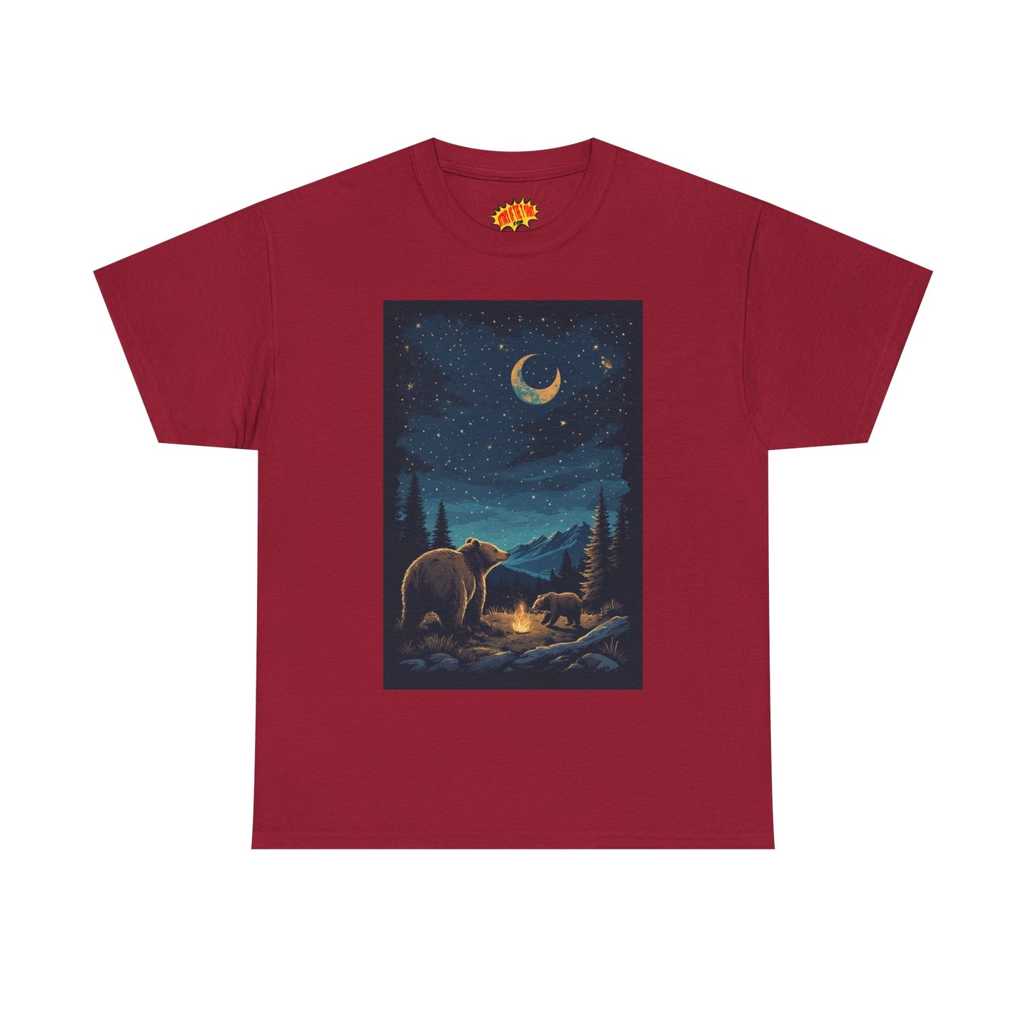 Grizzly Bear with Cub Night Scene T-Shirt *Multiple Colors*