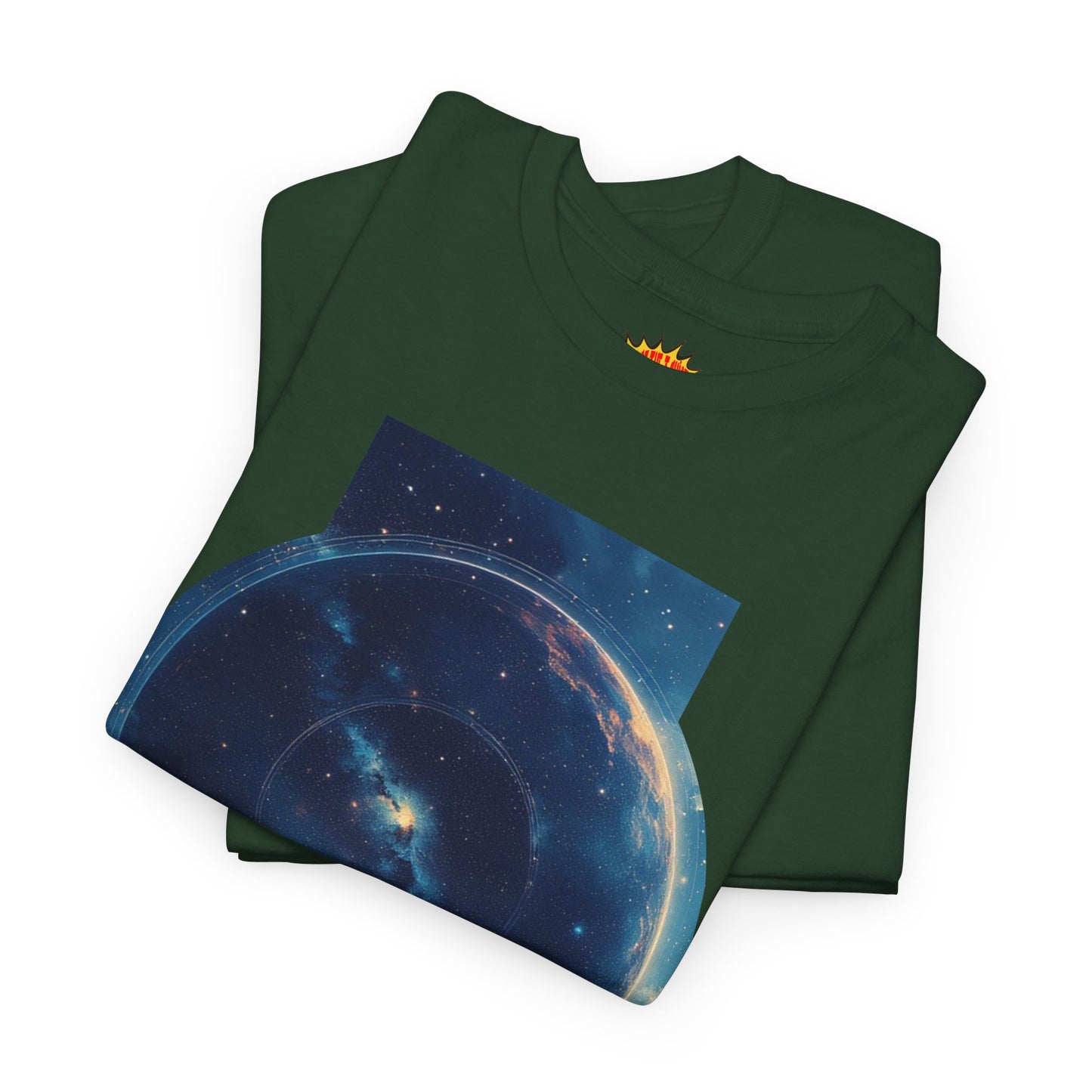 Round Galaxy Space Graphic Art Tee Shirt *Multiple Colors*