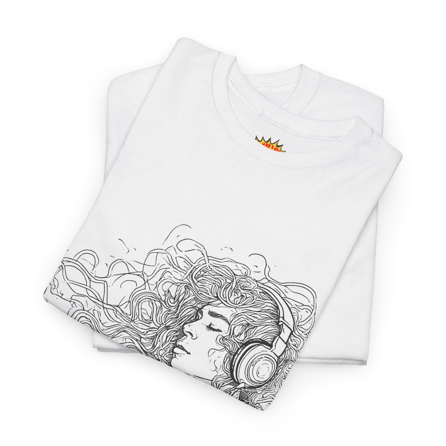 Line Drawing Portrait Graphic Musical Art Tee Shirt *Multiple Colors*