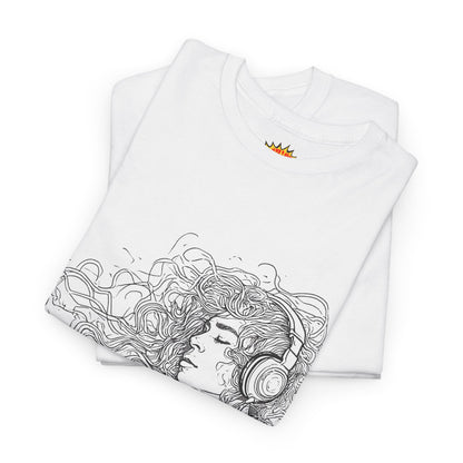 Line Drawing Portrait Graphic Musical Art Tee Shirt