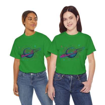 Ringed Planet Space Art Graphic Tee Shirt