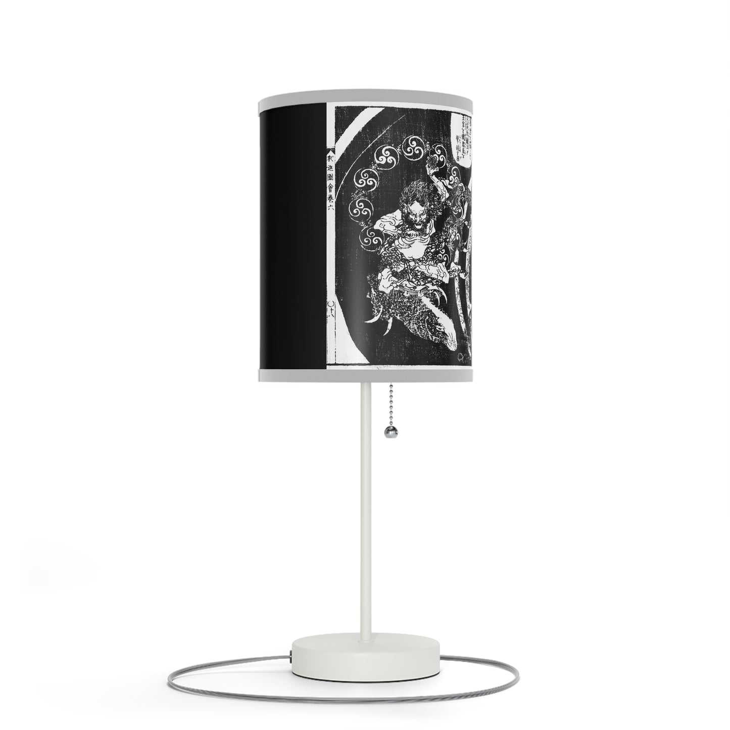 Destruction by Hokusai Japanese Woodcut Lamp