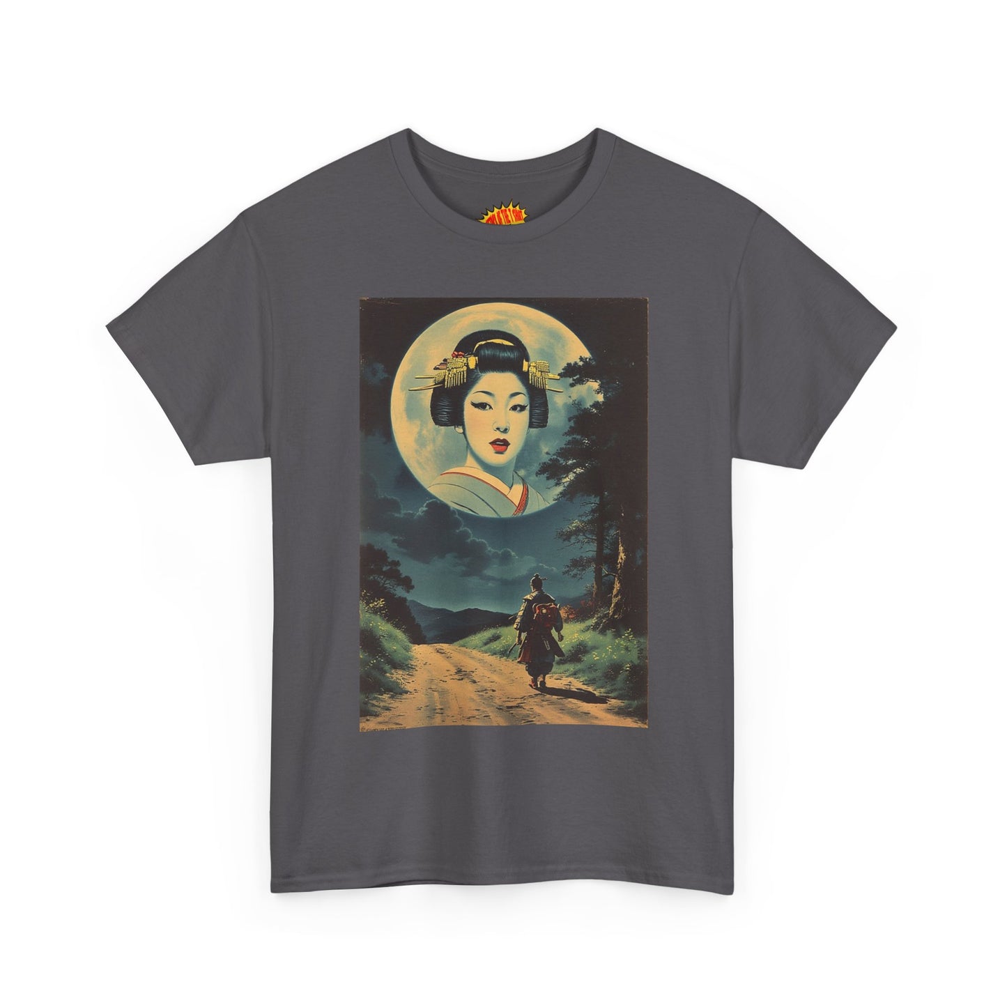 Night Traveller w/Full Moon Geisha Woman T-Shirt *Multiple Colors*
