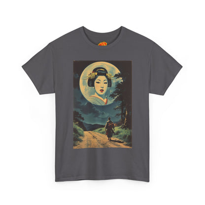 Night Traveller w/Full Moon Geisha Woman T-Shirt