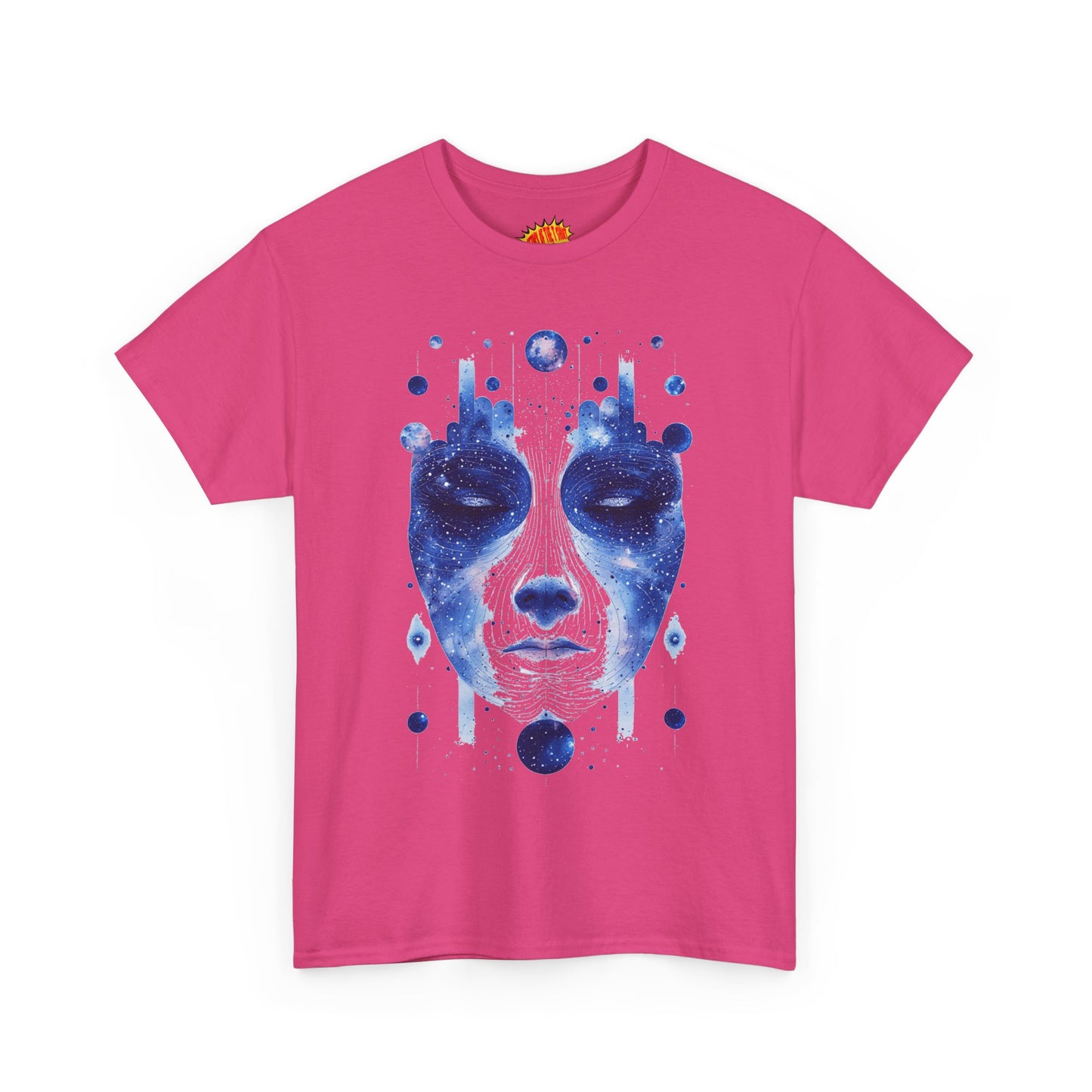 Cosmic Face Galaxy Graphic Space Art Tee Shirt *Multiple Colors*