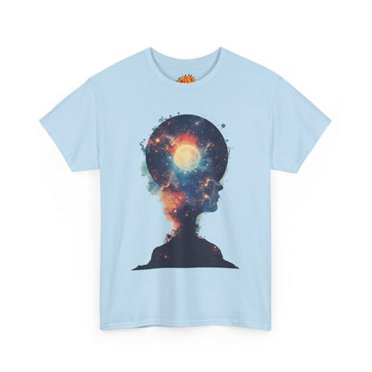 Abstract Galaxy Nebula Art w/Face Graphic Tee Shirt