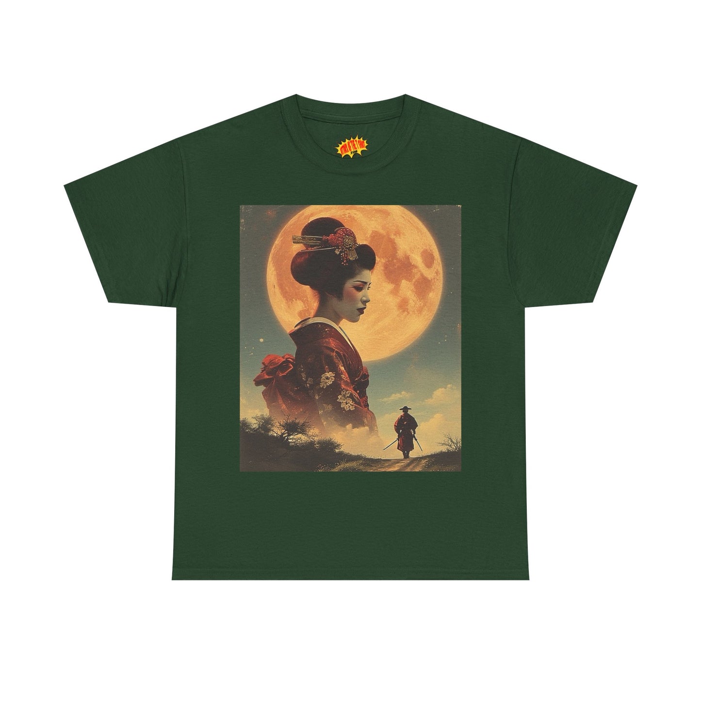 Geisha & Samurai w/Blood Moon T-Shirt *Multiple Colors*