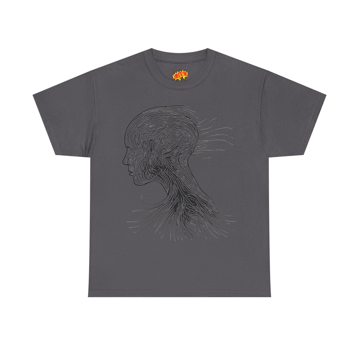 Face Silhouette Line Drawing Graphic Art Tee Shirt *Multiple Colors*