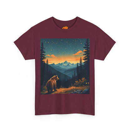 Mountain Bear Sunrise Scene T-Shirt