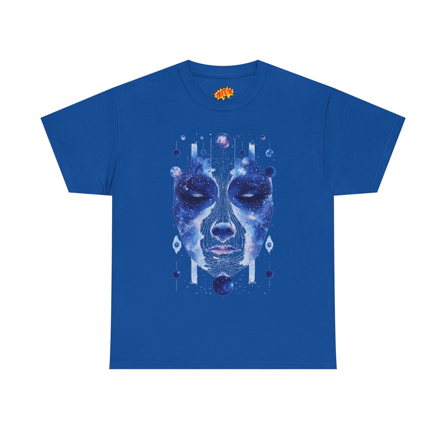 Cosmic Face Galaxy Graphic Space Art Tee Shirt *Multiple Colors*