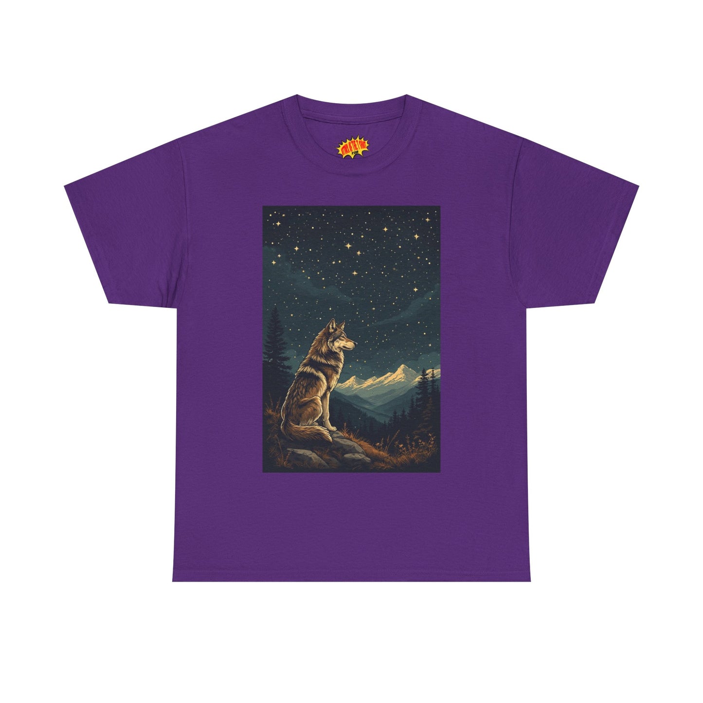 Mountain Wolf with Starry Night T-Shirt *Multiple Colors*